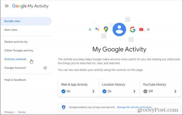 google my activity