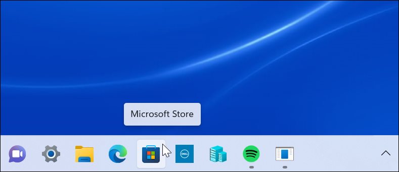 Microsoft Store Taskbar