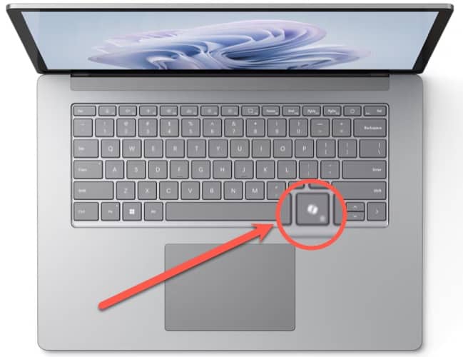 copilot key on Microsoft Surface 