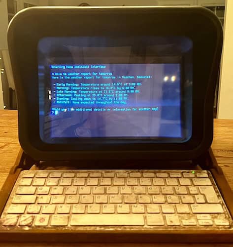 Fallout-style home automation terminal display