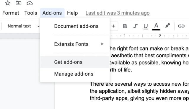 get add ons google docs