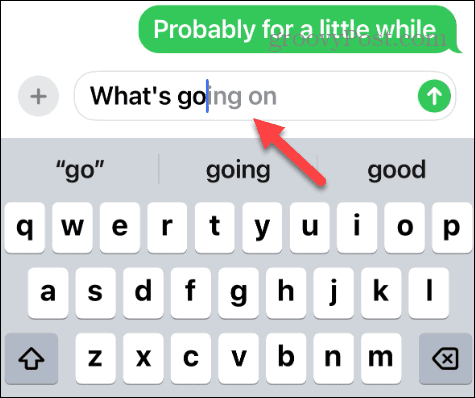 inline predictive text messages iphone