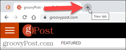 Click the New Tab button in Chrome