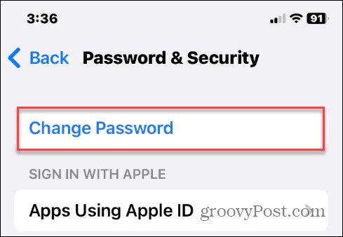 Change Your Apple ID Password