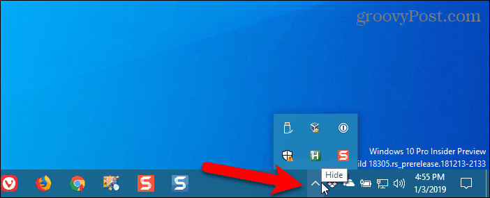 Check for Chrome in the Windows system tray