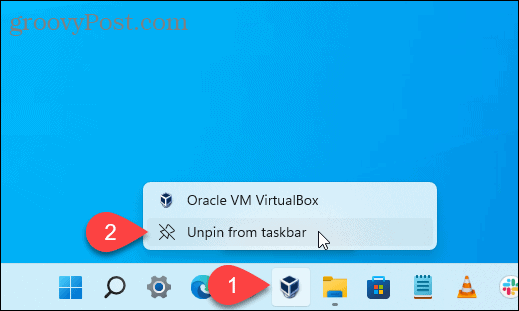 Unpin from Taskbar in Windows 11