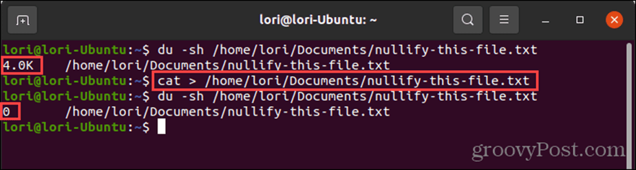 Redirect to /dev/null using the cat command in Linux