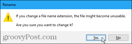 Rename dialog box