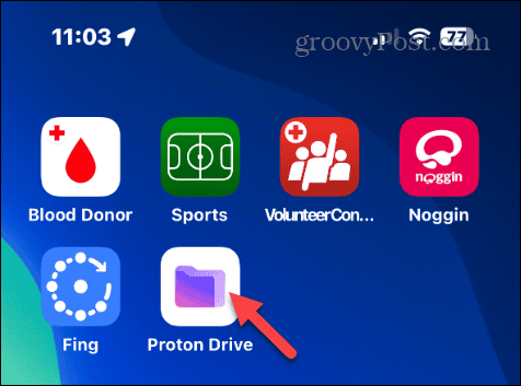 launch proton drive app iphone