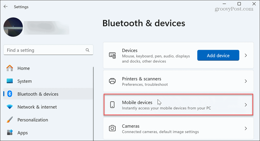 settings bluetooth devices mobile devices