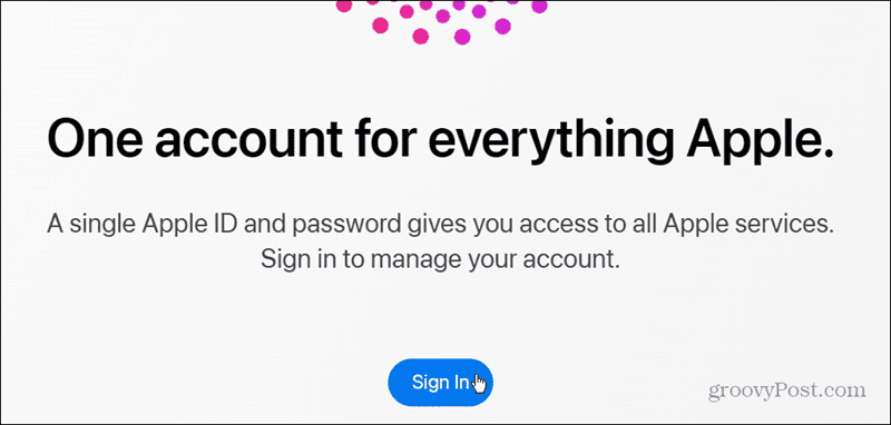 sign into apple ID