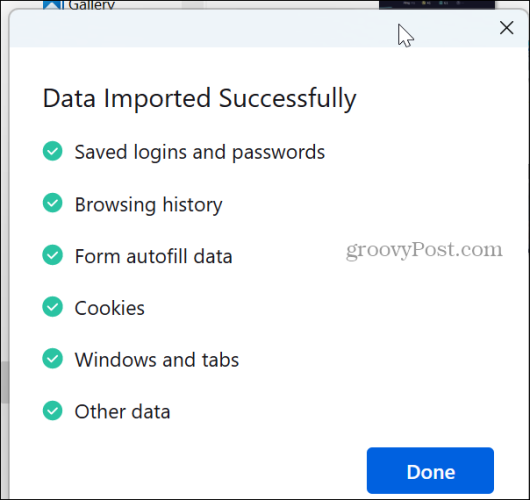 data imported successfully