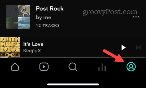 profile icon Tidal app on phone