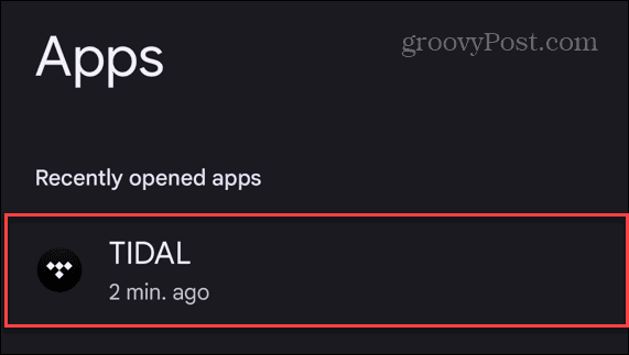 android apps list Tidal