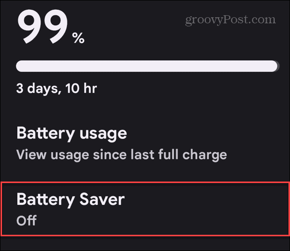 battery save android