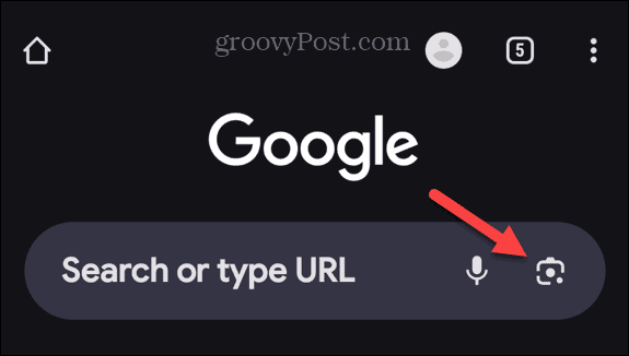 google lens button in Chrome on Android