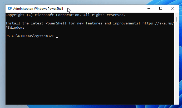 running powershell as administrator