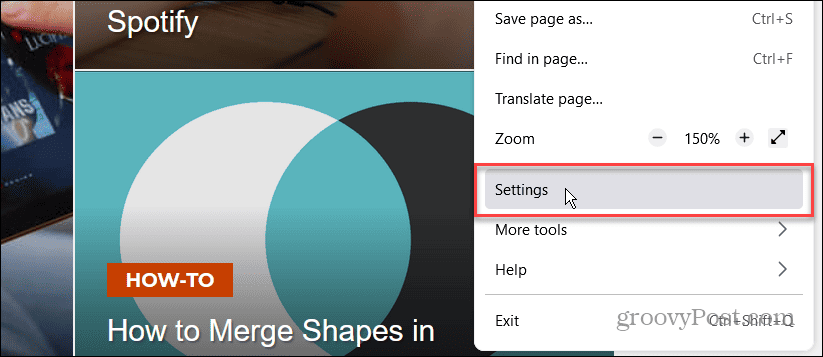 Choose Settings in Firefox's menu