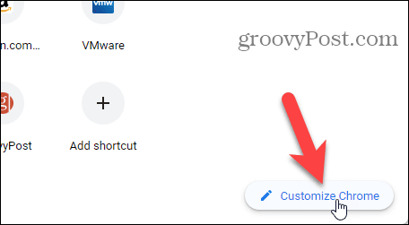 Click Customize Chrome to add a custom photo