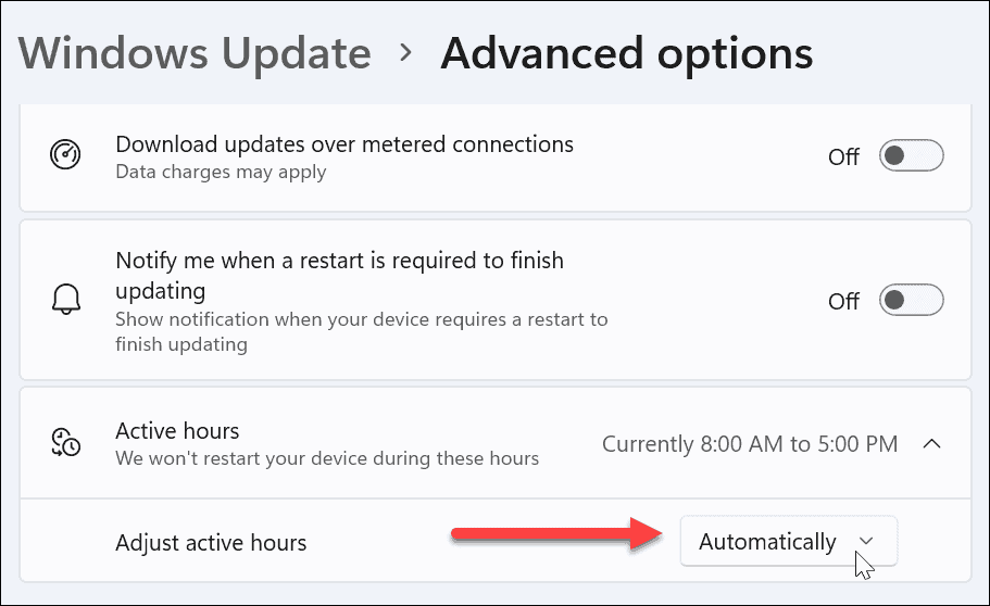 adjust active hours