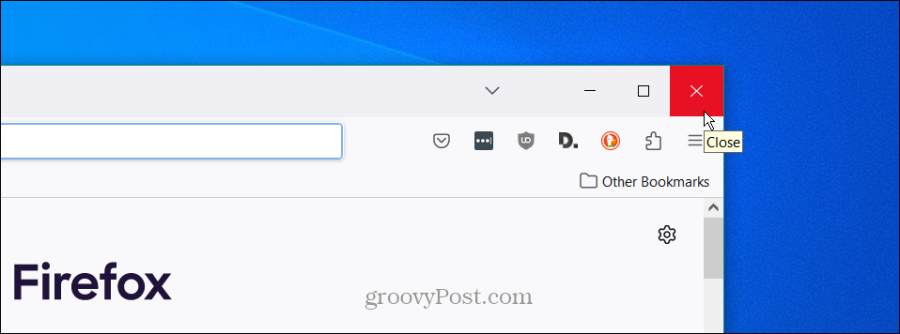 close button firefox