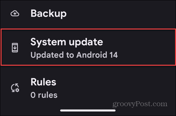 system update android