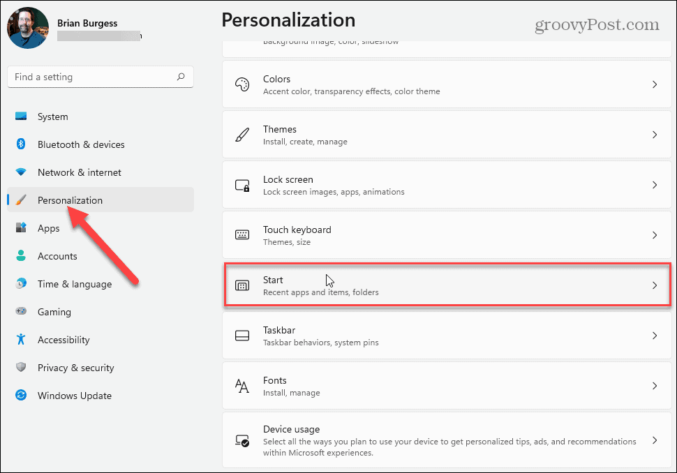 Start-Personalization-Windows-11
