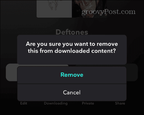 remove song from download tidal