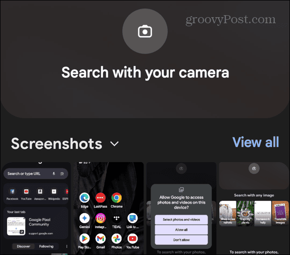 take a picture or select one from your photos library