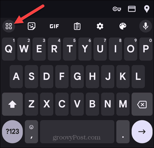 android keyboard toolbar icon options