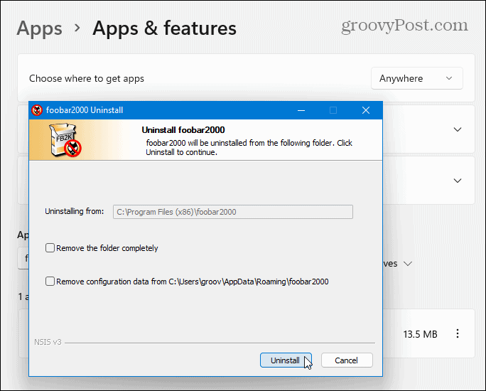 Uninstall Win32 Apps Windows 11