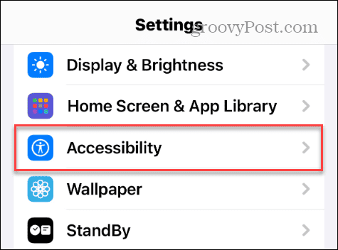 accessibility settings iphone