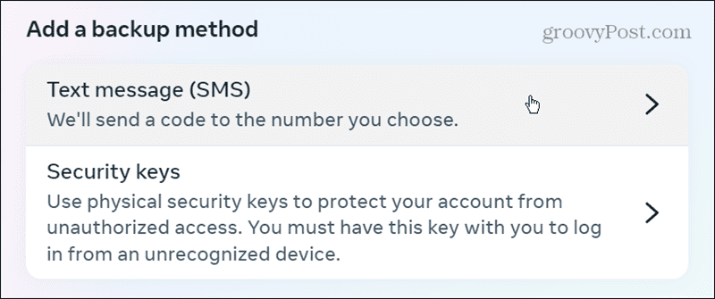 backup method to authenticate