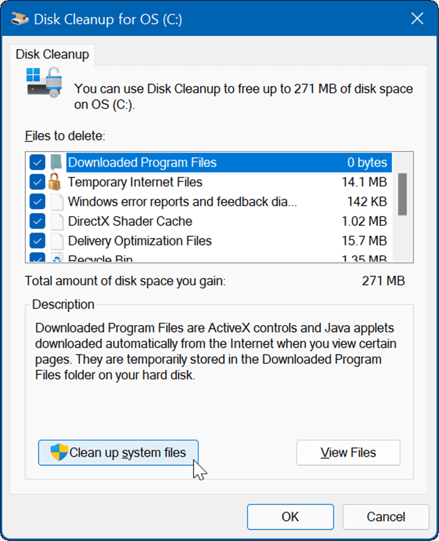 disk cleanup delete temporary files on windows 11