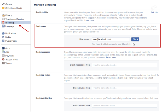 7 Facebook Blocking