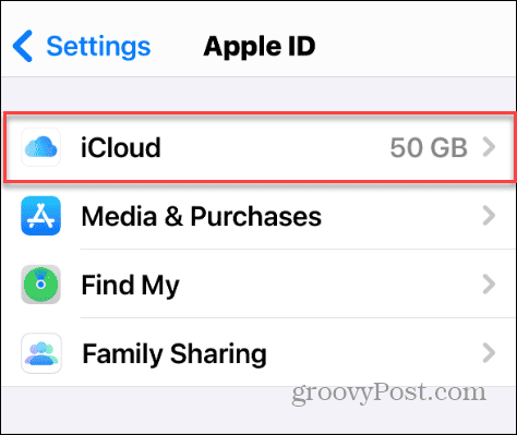 icloud iphone settings