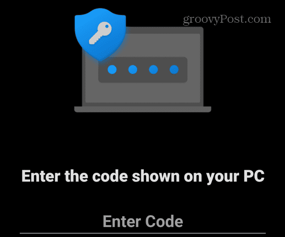 sign in enter code link to windows app