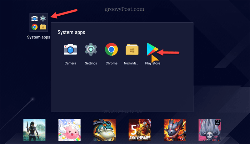 system apps Bluestacks on Windows 11