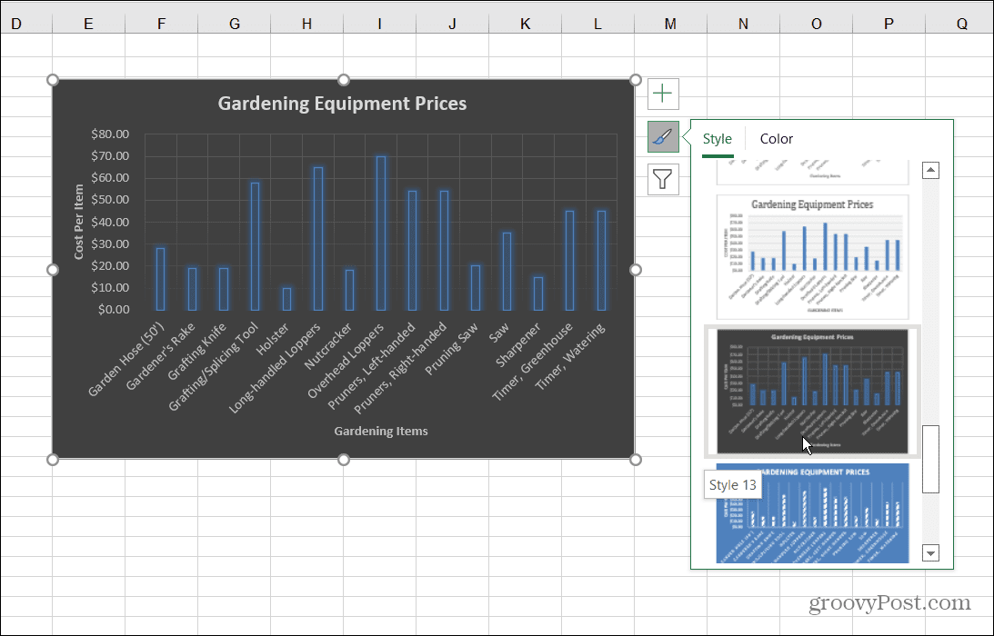 Bar Chart Styles Excel