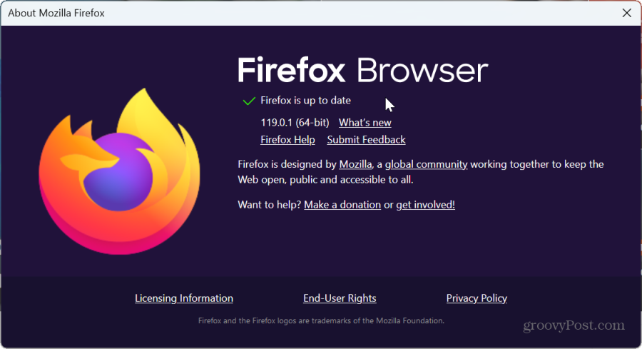 about mozilla firefox browser