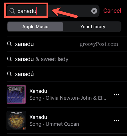 apple music search query