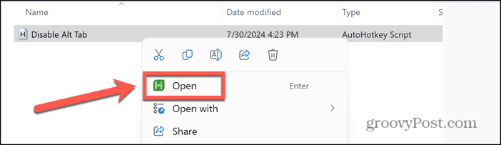 autohotkey open with autohotkey