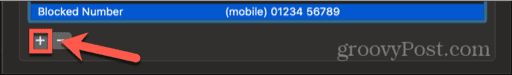 mac add blocked number