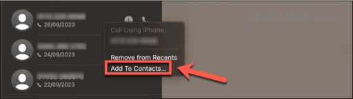 mac add to contacts