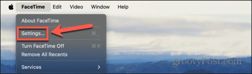 mac facetime settings