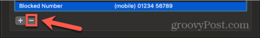 mac remove blocked number