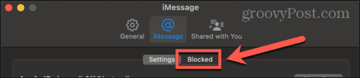 mac messages blocked tab