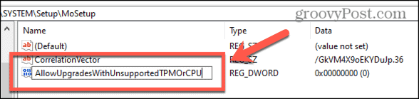 windows 11 allow upgrades with unsupported TPM or CPUs