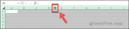 excel drag column width