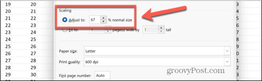 excel adjust custom scaling